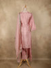 Blush Pink Floral Embroidered Design Tissue Silk Palazzo Suit with Dupatta