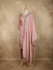 Blush Pink Floral Embroidered Design Tissue Silk Palazzo Suit with Dupatta