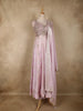 Blush Pink Floral Embroidered Tissue Silk Palazzo Suit with Dupatta