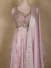 Blush Pink Floral Embroidered Tissue Silk Palazzo Suit with Dupatta