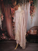 Blush Pink Floral Embroidered Tissue Silk Salwar Suit with Zari Work Dupatta