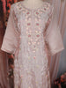 Blush Pink Floral Embroidered Tissue Silk Salwar Suit with Zari Work Dupatta
