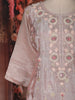 Blush Pink Floral Embroidered Tissue Silk Salwar Suit with Zari Work Dupatta