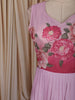 Blush Pink Floral Printed Design Chiffon Anarkali Gown with Dupatta