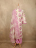Blush Pink Floral Printed Design Cotton Salwar Suit with Dupatta