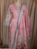 Blush Pink Floral Printed Design Organza Salwar Suit with Dupatta