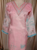 Blush Pink Floral Printed Design Organza Salwar Suit with Dupatta
