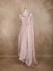 Blush Pink Floral Sequins Embroidered Design Tissue Silk Anarkali Salwar Suit
