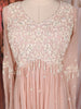 Blush Pink Floral Sequins Embroidered Georgette Palazzo Suit