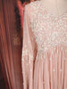 Blush Pink Floral Sequins Embroidered Georgette Palazzo Suit
