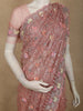 Blush Pink Floral Sequins and Beads Embroidered Design Net Designer Saree with Scalloped Border