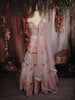 Blush Pink Floral Sequins and Beads Embroidered Design Net Lehenga With Net Dupatta