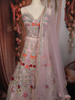 Blush Pink Floral Sequins and Beads Embroidered Design Net Lehenga With Net Dupatta