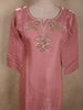 Blush Pink Floral Sequins and Beads Embroidered Design Organza Salwar Suit