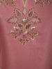 Blush Pink Floral Sequins and Beads Embroidered Design Organza Salwar Suit