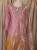 Blush Pink Floral Sequins and Beads Embroidered Design Tissue Silk Palazzo Suit with Dupatta