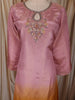 Blush Pink Floral Sequins and Beads Embroidered Design Tissue Silk Palazzo Suit with Dupatta