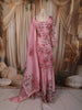 Blush Pink Floral Sequins and Beads Embroidered Design Tissue Silk Palazzo Suit with Dupatta