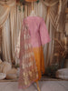 Blush Pink Floral Sequins and Beads Embroidered Design Tissue Silk Palazzo Suit with Dupatta