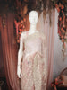 Blush Pink Floral Sequins and  Thread Embroidered Design Net Party Wear Saree with Designer Border