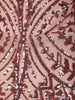 Blush Pink Geometric Sequins Embroidered Design Mermaid Sequins Fabric Party Wear Gown