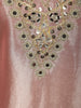 Blush Pink Gold Mirror Embroidered  Design Tissue Silk Straight Cut Salwar Suit with Matching Designer Dupatta