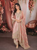 Blush Pink Gold Mirror Embroidered  Design Tissue Silk Straight Cut Salwar Suit with Matching Designer Dupatta