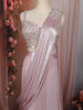 Blush Pink Heavy Sequins Embroidered Design Shimmer Lehenga with Drapped Dupatta