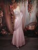 Blush Pink Heavy Sequins Embroidered Design Shimmer Lehenga with Drapped Dupatta