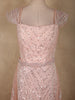 Blush Pink Heavy Sequins and Beads Embroidered Design Floor Length Net Gown