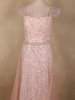 Blush Pink Heavy Sequins and Beads Embroidered Design Floor Length Net Gown