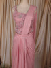 Blush Pink Heavy Sequins and Beads Embroidered Design Georgette Ready To Wear Saree with Designer Blouse
