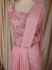 Blush Pink Heavy Sequins and Beads Embroidered Design Georgette Ready To Wear Saree with Designer Blouse