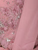 Blush Pink Heavy Sequins and Beads Embroidered Design Georgette Ready To Wear Saree with Designer Blouse