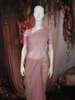 Blush Pink Heavy Sequins and Beads Embroidered Design Net Saree with Scalloped Border