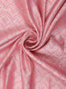 Blush Pink Leaf Motif Woven Banarasi Silk Saree With Sequin Embellished Border