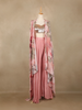 Blush Pink Floral Design Synthetic Palazzo Suit