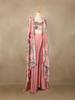 Blush Pink Floral Design Synthetic Palazzo Suit