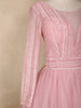 Blush Pink Sequins Design Net Party Wear Gown