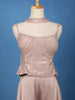 Blush Pink Sequins Embroidered Crepe Palazzo Suit