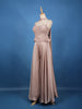 Blush Pink Sequins Embroidered Crepe Palazzo Suit