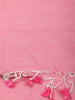 Blush Pink Solid Design Cotton Casual Wear Saree with Kalamkari Blouse