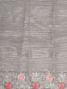 Blush Pink Striped Woven Design Pure Tussar Saree with Floral Border