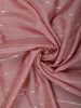 Blush Pink Striped Woven Design Pure Tussar Saree with Floral Border
