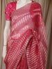 Blush Pink Striped Zari Woven Design Pure Organza Saree with Designer Border