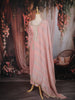 Blush Pink Zari Embroidered Design Tissue Silk Palazzo Suit with Dupatta