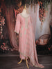 Blush Pink Zari Embroidered Design Tissue Silk Palazzo Suit with Dupatta