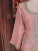 Blush Pink Zari Embroidered Design Tissue Silk Palazzo Suit with Dupatta