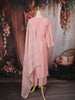 Blush Pink Zari Embroidered Design Tissue Silk Palazzo Suit with Dupatta