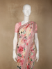 Blush Pink and Grey  Floral Sequins Embellished Design Georgette Saree with Embroidered Border
